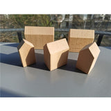 Kids Wooden Toy Color Nordic Buiding House Stacking Crochet House Blocks Hedgechog Unpaint Wooden Trees  Montessori Toy