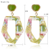 Minimalism Wholesale Jewelry Acrylic Resin Irregularly Geometric Round Fashion Drop Earrings