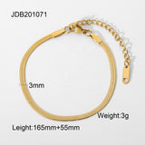 3mm 6mm 8mm 12mm Miami Cuban Chain Bracelet Punk Jewelry for Men Women 18K Gold Plated Stainless Chain Bracelet
