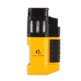 GALINER Portable Metal Cigar Butane Lighter with 4 Jet Torches