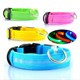 Nylon LED Pet Dog Collar,Night Safety Flashing Glow in the Dark Dog Leash