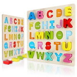 Montessori Educational Wooden Puzzles for Baby Learn to Count Function with Matching Geometric Figures