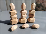 Wooden Rainbow Stacking Balance Stones for Kids Educations