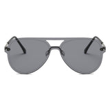 BELFAST | S2065 - Unisex Flat Single Lens Aviator Fashion Sunglasses