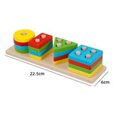 Montessori Graphic Wooden Animal Shape Puzzles for Kids Education