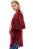 Shaggy Loose Fit Long Cardigan