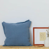 Cotton Linen Plain Cushion Cover 50x50cm Pillow Cover Ivory Mustard Green Blue Fringed for Home Decoration Bed Sofa Couch - shopwishi 