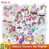 Anime Stickers for Unicorn Cartoon Animal Waterproof Cute Graffiti Sticker to DIY Luggage Laptop Bike Notebook Car Guitar Decals