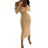 V-Neck Club Women Clothes  Long Sleeve Sexy Fall Dress Woman Formal Prom Dresses Winter Dresses for Ladies