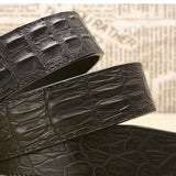 Fashion Crocodile Pattern Belt Luxury Alligator Automatic Buckle Men's Belts Dragon Buckle  Strap Novelty Four Color