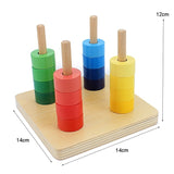 Montessori Toddler's Wooden Sensorial Box Board Puzzle