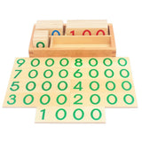 Children Wooden Montessori Number Digital 1-9000 Cards Educational Toys