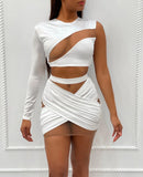 Mesh Pleated Skirt Set Women Clothing Fall Winter  Plus Size Crop Top and Mini Skirts Two Piece Set Outfits 2 Pc Set Shorts