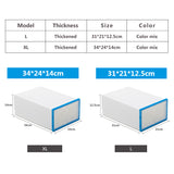 6pc Transparent shoe box storage shoe boxes thickened dustproof shoes organizer box can be superimposed combination shoe cabinet