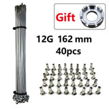 Silver Color Ebike Hub Motor Wheel Spokes Steel Diameter 2.56mm 12G Mountain Bike Spokes J-Bend Steel Wires Bicycle Spokes Parts