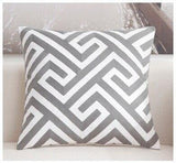 Junwell Delicate Cotton Canvas Embroidery 45cm Square Damask Decorative Pillow Cover(no Filling )  Couch Throw Cushion Cover - shopwishi 