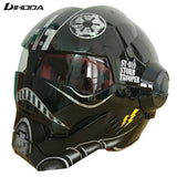 Masei Bright Black Warrior Mens Womens IRONMAN Iron Man Helmet Motorcycle