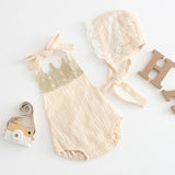 Baby Girls Rompers Newborn Baby Girls Long Sleeve Romper Hat Jumpsuit 2019 Spring Children Kids Outfit Clothes 2pcs Baby Romper