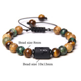 12 Constellation Bracelets Turquoise Beads Vintage Handmade Weave Black Rope