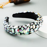Baroque Hand Made Pearl Beading Gemstone Headband for Women