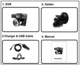 2 in 1 Combo GPS  Dash Cam Radar Detector With Flow Speed Cam, 2.4inch 1080P HD Car Black Box