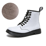 Soft Split Leather Women White Ankle Boots Motorcycle Boots Female Autumn Winter Shoes Woman Punk Motorcycle Boots 2020 Spring