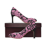 Black and Pink Wakerlook Women's Pumps