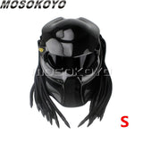 Predator Motorcycle Carbon Fiber Full Face Helmet Black High Quality Universal Iron Warrior Man Helmets DOT Safety Certification