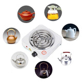 Portable Electric Iron Burner Single Stove Mini Hotplate Adjustable Temperature Furnace Home Kitchen Cook Coffee Heater RV 19QE