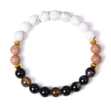 Drop Shipping Fashion Trendy Handmade 8MM Colorful Natural Howlite Stone Beads Bracelet Jewelry