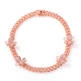 Woman Fashion Christmas Gift Jewelry Micro Paved Iced 8mm 12mm Miami Cuban Butterfly Link Chain Diamond Choker Necklaces