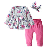 Toddler Girls Cute Casual Floral Top and Pants Set