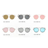FAIRFAX | CA10 - Polarized Circle Round Brow-Bar Fashion Sunglasses
