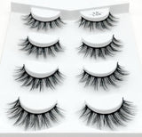 HBZGTLAD 2/4 Pairs Natural False Eyelashes Fake Lashes Long Makeup 3d Mink Lashes Eyelash Extension Mink Eyelashes for Beauty - shopwishi 