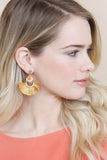 A8e2244 - Dangling Tassel Fan Drop Earrings
