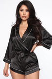 Custom Silk Satin Short Pajama Women Sleepwear Satin Short Lingerie Pyjamas for Ladies Rompers