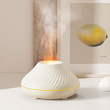 Newest RGB Light Flame Aroma Diffuser 130Ml 3d Colorful Flame Humidifier Fire Volcano Diffuser
