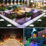 8 LED Outdoor Solar Garden Lights Waterproof In-Ground Light Solar Lamp
