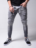 Ripped Washed Skinny Denim Jeans