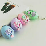 Family Game Rock Paper Scissors Play Toy Keychain Scissor Paper Stone Toys Key Chain Egg Key Ring Rock Paper Scissors