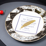 Luxury Bone China Tableware Set Ceramic Restaurant Plate Western Food Plate Set Knife Fork Spoon and Plate Mat SZ-TW21010103