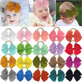 20 Pieces 4.5 Inch Nylon Super Stretchy Soft Bows Headbands, Newborn Infant Toddler Hairbands, and Baby Girl’s Hair Accessories