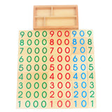 Children Wooden Montessori Number Digital 1-9000 Cards Educational Toys