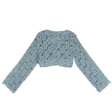 Kaoru V-Neck Collar Destroyed Denim Jacket