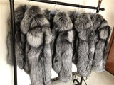 2021 New Arrival Genuine Fox Fur Jacket Women Fluffy Real Fox Fur Coat for Winter
