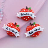 8pcs/Lot Hand Painted Kawaii Resin Mixed Mini Stationery Flatback Cabochons for Hair Bow Centers DIY Scrapbooking Decor