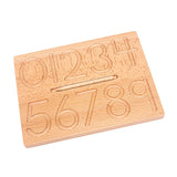 Montessori Language Toys English Capital Alphabet Letters & 0-9 Digitals Board Cognition Writing Practice Home Work Preshool Toy