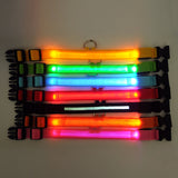 Nylon LED Pet Dog Collar,Night Safety Flashing Glow in the Dark Dog Leash