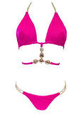 June Strappy Triangle Top & Tango Bottom - Pink