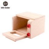 Let's Make Wooden Montessori Toy Baby Toys Baby Gift Set Wooden Cutlery  Wooden Baby Teeth Toddler Pretend Play Kitchen Beads